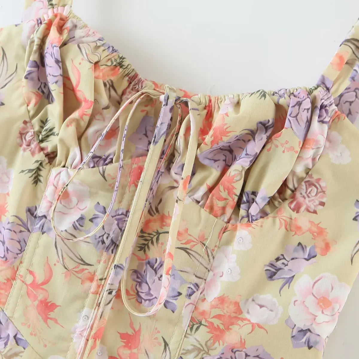FashionSierra-Floral Print Party Vintage Sleeveless Backless Strap Long Beach Boho Dress