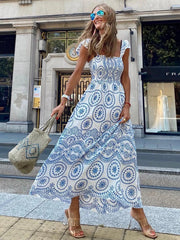 FashionSierra-Hollow Floral Embroidery  Sleeveless Strap  Long  For  Vintage   Summer  Vestidos  Party  Ladies  Boho Dress