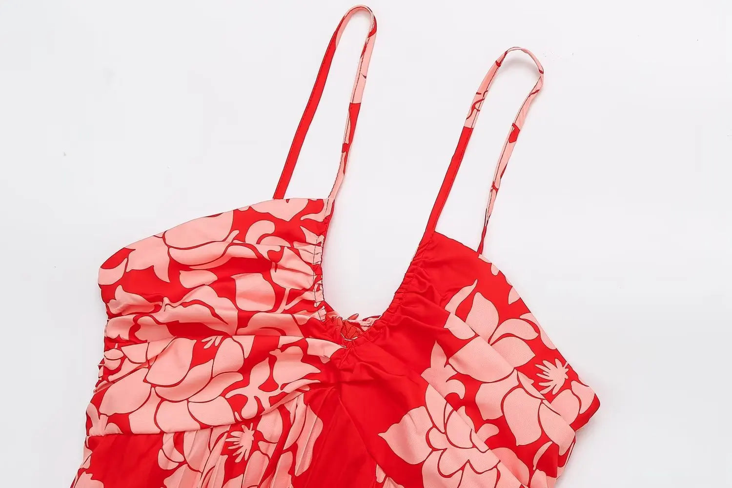 FashionSierra-Off Shoulder Backless Strap Vintage Ethnic Chiffon Floral Print Beach Wear Boho Dress
