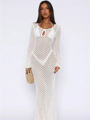 Sequin High Off-Shoulder Solid Knitwear Female New Casual Dress