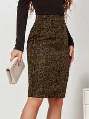 Leopard Print Official New Wrap Maxi Skirt