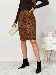 Leopard Print Official New Wrap Maxi Skirt