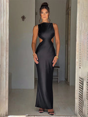 Long Backless Nightclub Slim Bodycon Spring Summer Maxi Dress