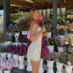 Polka Dot Print Bodycon Spaghetti Strap Summer Backless Nightclub Mini Dress