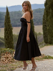 Print Bodycon A-line Spaghetti Strap Summer Long Nightclub Midi Dress