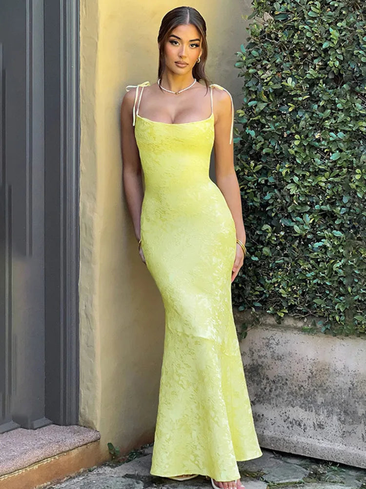 Jacquard Fit Long Wind Summer Maxi Dress