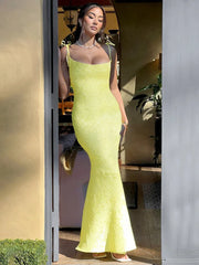 Jacquard Fit Long Wind Summer Maxi Dress