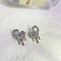 Pink Love Heart Vintage Satement Lovey Gifts Fashion Jewelry Earring