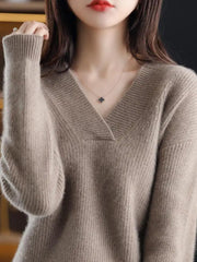 V-Neck Loose Cashmere Autumn Winter Oversize Sweater