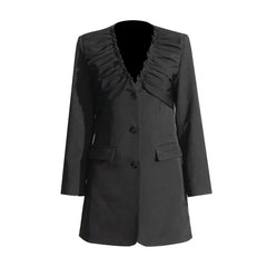 Charming Patchwork Single Breasted Blazer