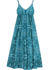 Sexy Vintage Backless Spaghetti Strap Boho Dress