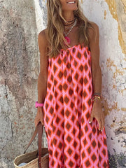 Vintage Summer Sleeveless Sexy Off Shoulder Boho Dress