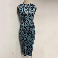 Vintage baroque print summer dress