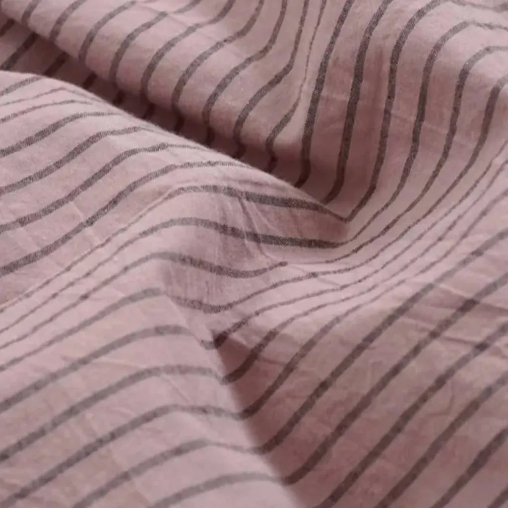 Purple Striped Duvet Cover