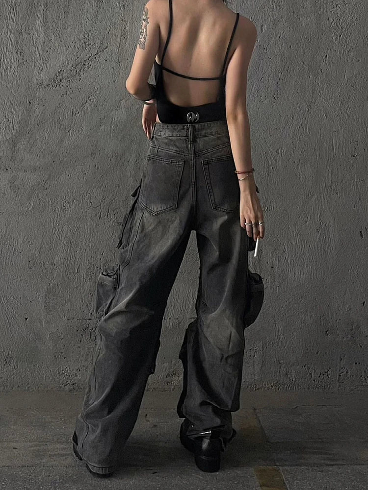 Multi-pocket High-street Cargo Pants Y2K Pants