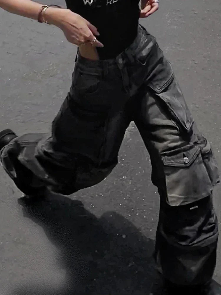 Multi-pocket High-street Cargo Pants Y2K Pants