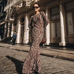 See Through Long Sleeves O-Neck Transparent Boho Dress