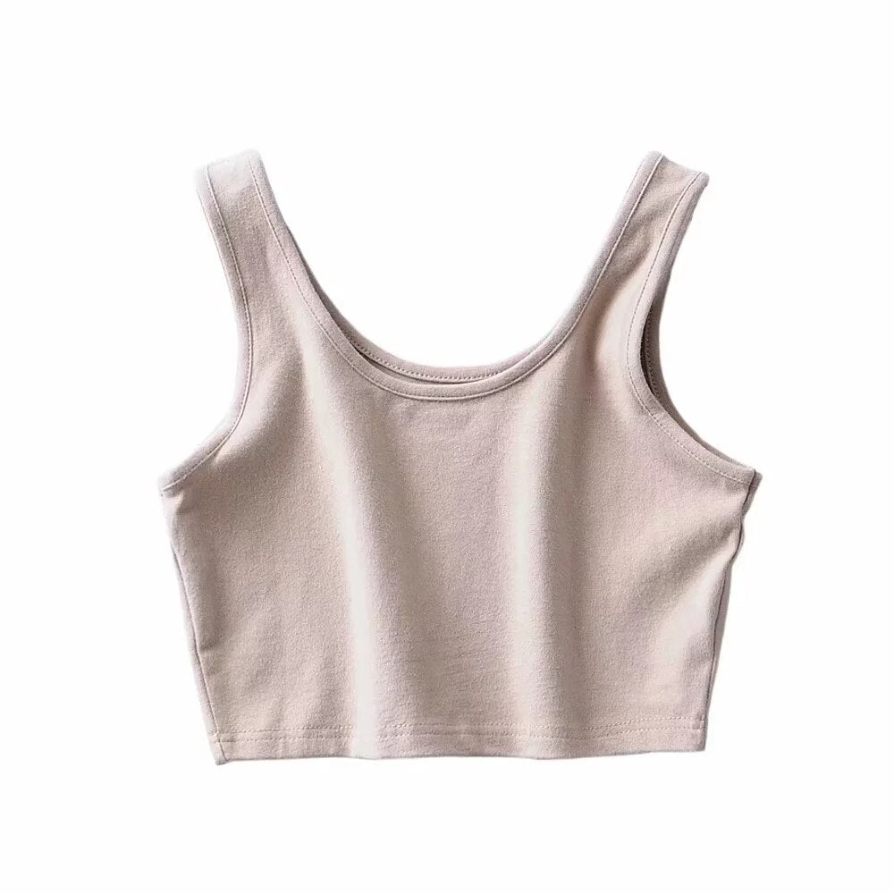 White Cute Short Crop Tops