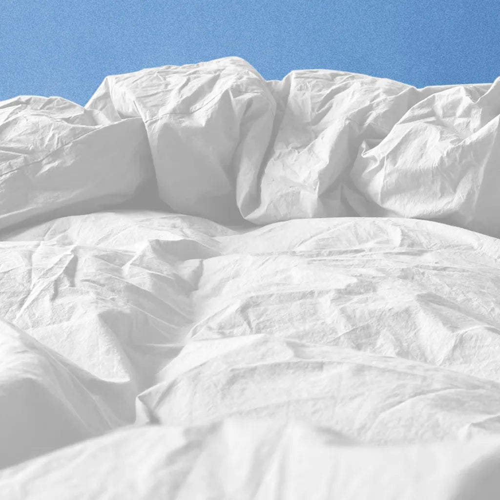 White Crumpled Duvet Cover