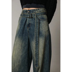WomenVintage Harajuku High Waist Denim Pants