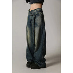 WomenVintage Harajuku High Waist Denim Pants