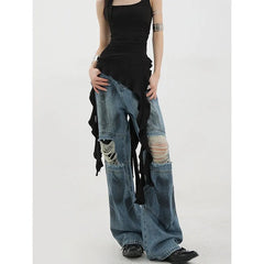 Ripped Harajuku Oversize Trashy Denim Jeans