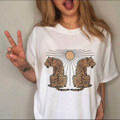Clothing Print Female Top Short Sleeve Tee