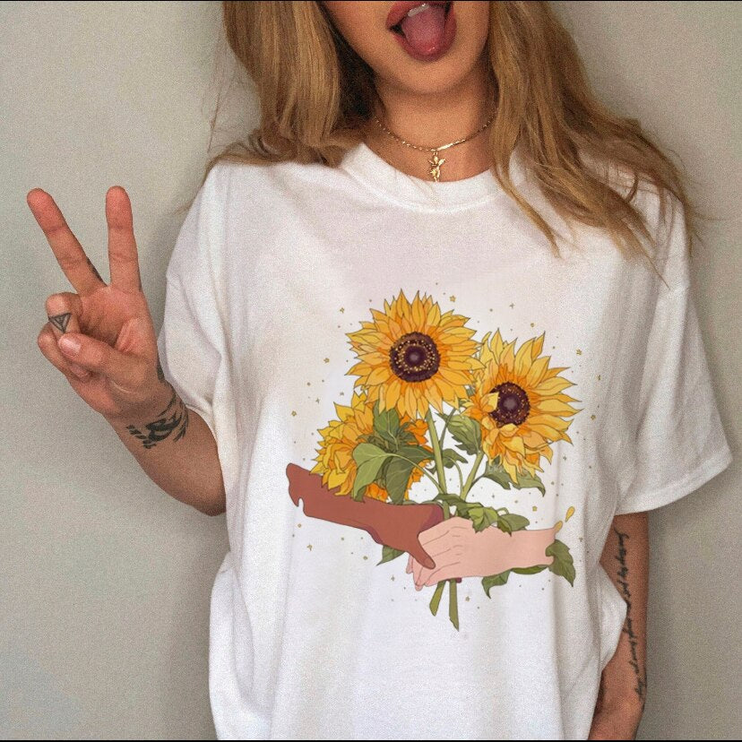 Clothing Print Female Top Short Sleeve Tee
