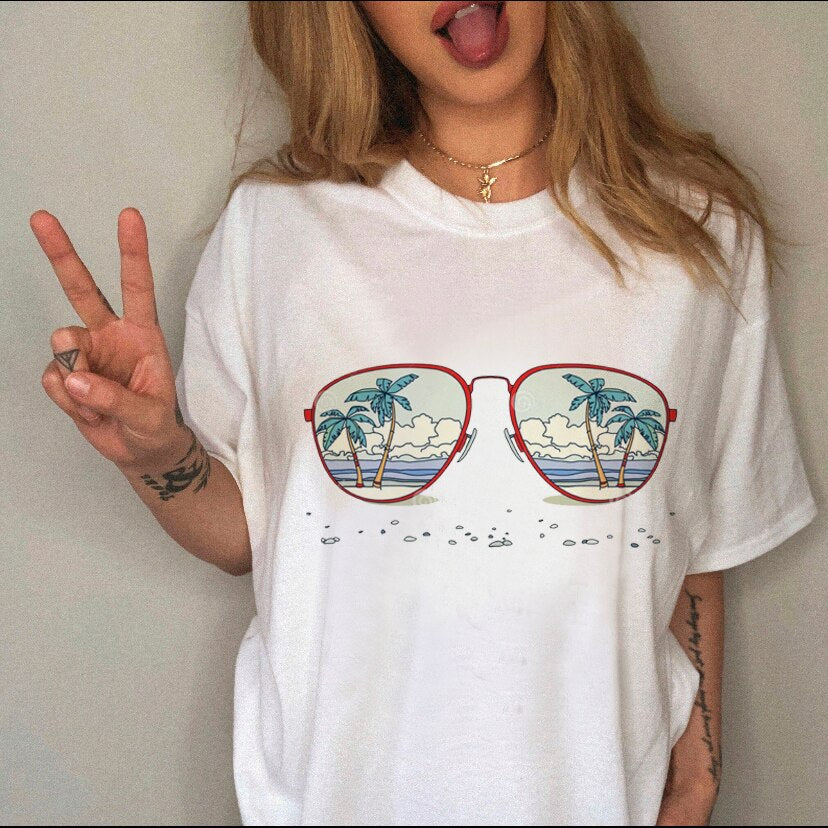 Clothing Print Female Top Short Sleeve Tee