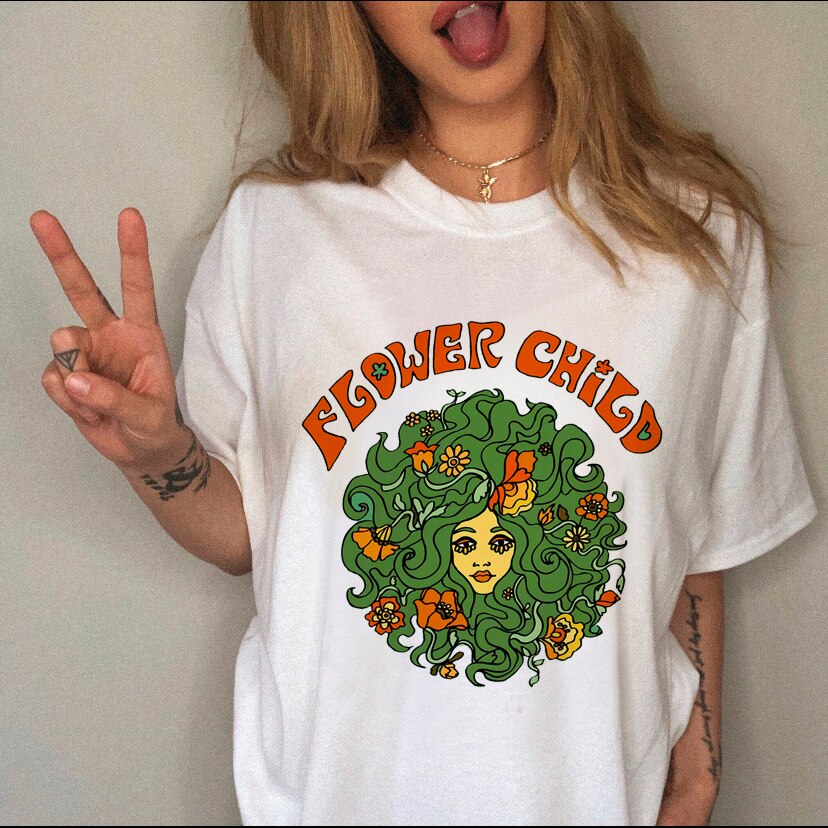 Clothing Print Female Top Short Sleeve Tee