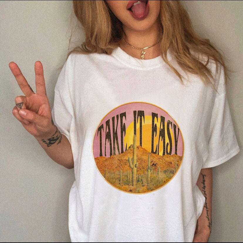 Clothing Print Female Top Short Sleeve Tee