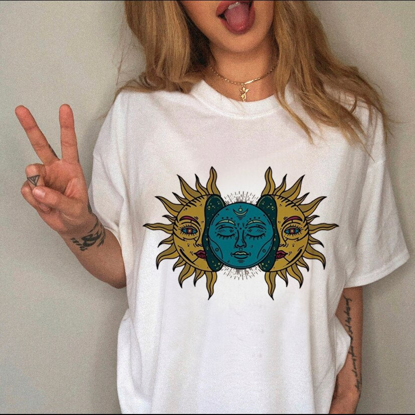 Clothing Print Female Top Short Sleeve Tee