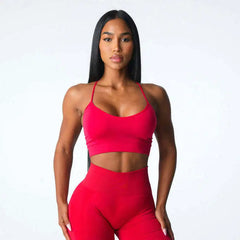 Push Up Yoga Gym Crop Top Beauty Back Fitness Top Seamless Breathable Support Brassiere Sports Bra
