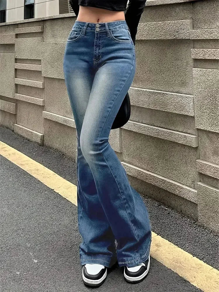 Stretch High Skinny Bell Double Trouser