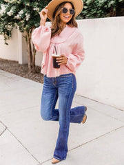Flare Bell Punk Distressed Classic Mom Casual Trouser