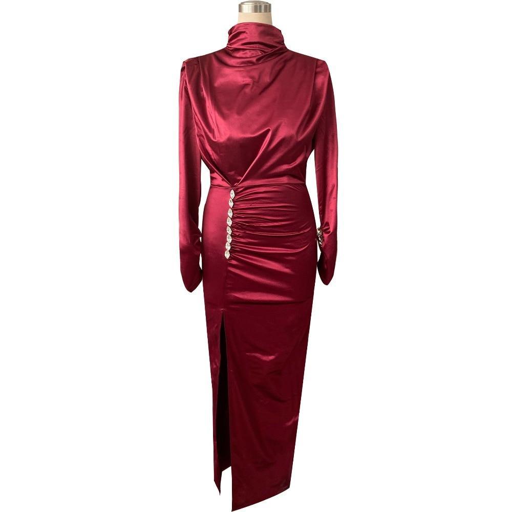 Splits Long Sleeve Maxi Dress