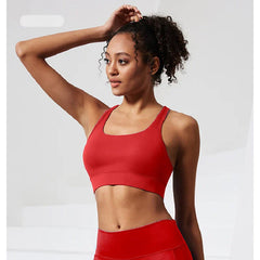 Yoga Elasticity Shockproof Buckle Adjustable Brassiere Push Up Workout Underwear Sports Bra