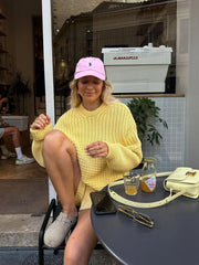 Solid Round Neck Knitted Shorts Suit Elegant Long Lantern Sleeve Sweater