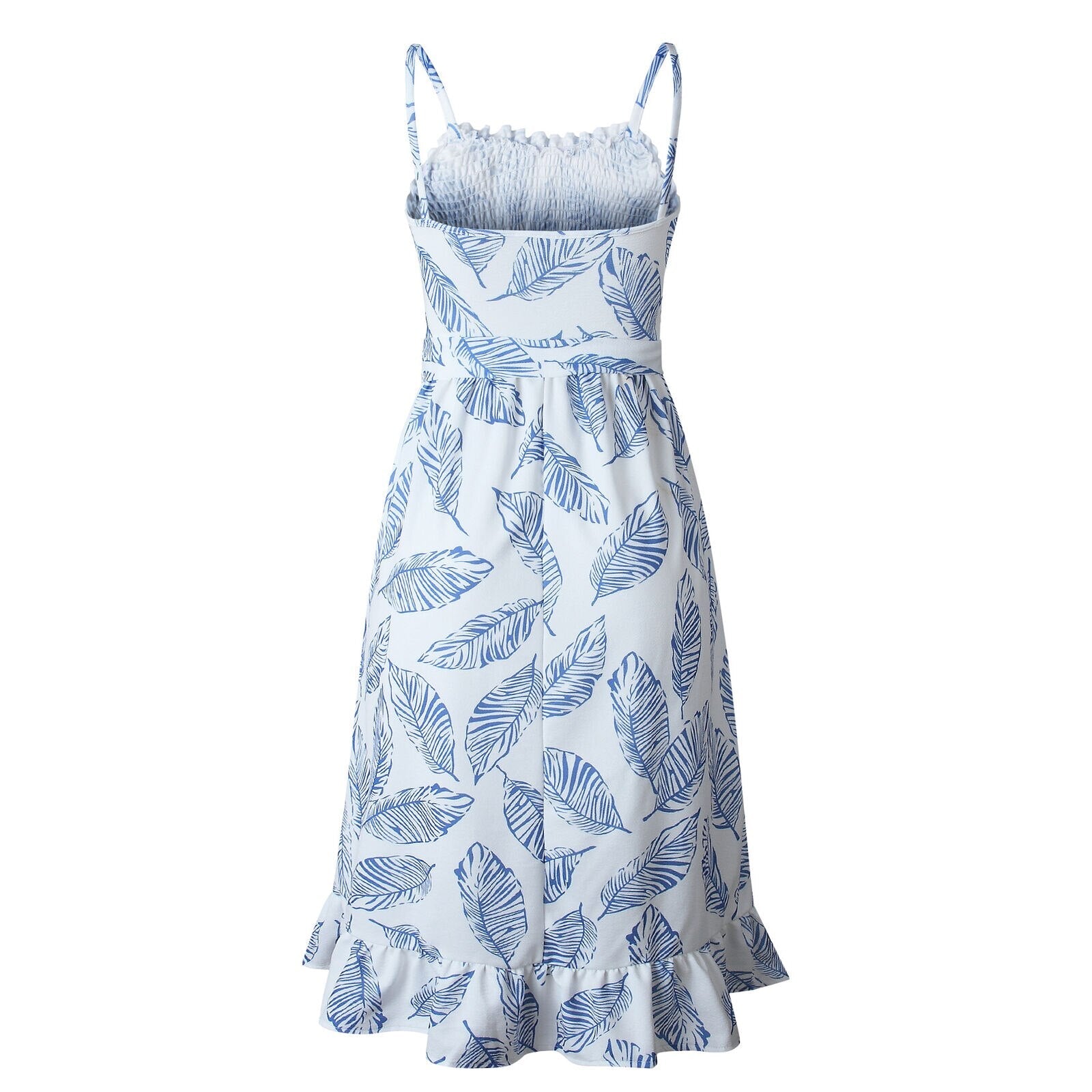 Summer Boho Party Dress Ladies Sleeveless High Waist Holiday Beach Casual Floral Swing Long Sundress