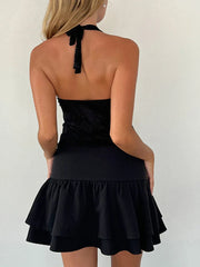 Stylish Gothic Backless Lace Top