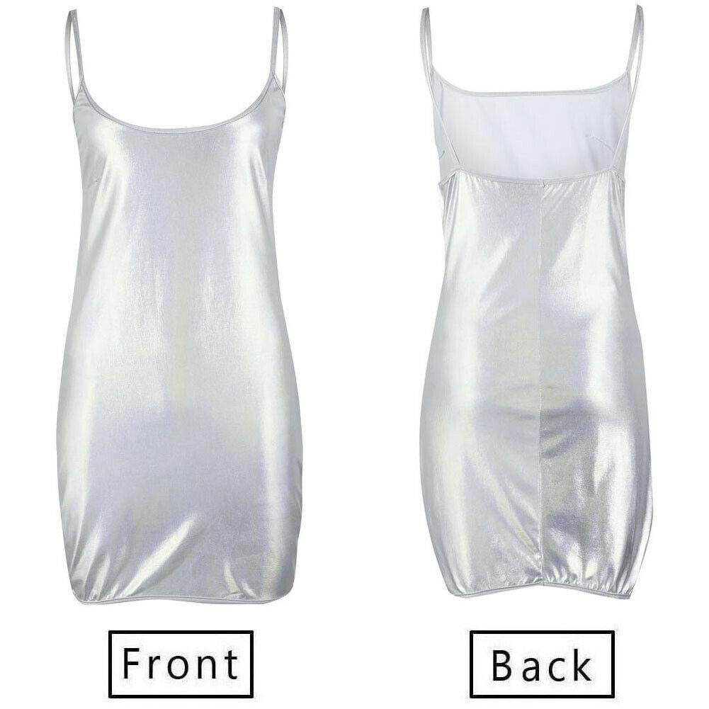Summer Sequin Glitter Strap Mini Dress Ladies V Neck Bodycon Beach Backless Short Mini Sundress