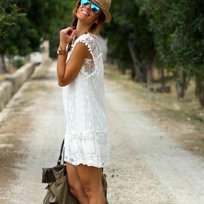 Summer Short Mini Dress Lace Chiffon Dress