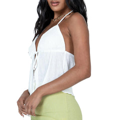 Summer Y2K Halterneck Color Sleeveless Crop Top Streetwear Crop Top