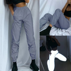 Sweatpant Reflective Hight Waist Bottom