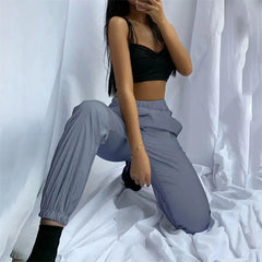 Sweatpant Reflective Hight Waist Bottom
