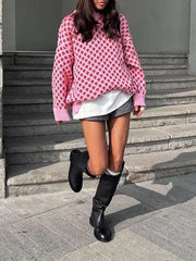 Round Neck Long Sleeves Fashion Sweater