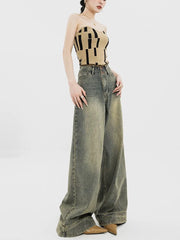Vintage Korean High-Waist Grunge Streetwear Jeans