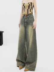 Vintage Korean High-Waist Grunge Streetwear Jeans