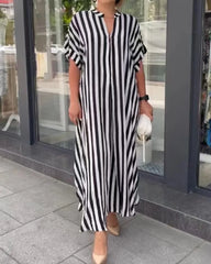 Loose Office Lady Fashion Casual Beach Maxi Boho Dress