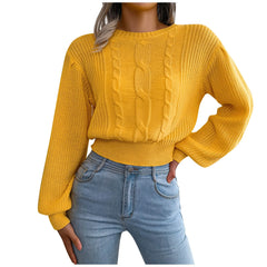 Sleeve Knitted Plus Size Autumn Winter WomenFashion Sweater